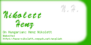 nikolett henz business card